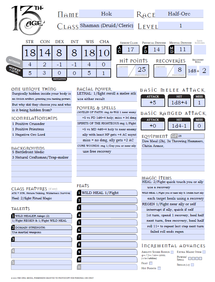 lvl01 halforc druidcleric