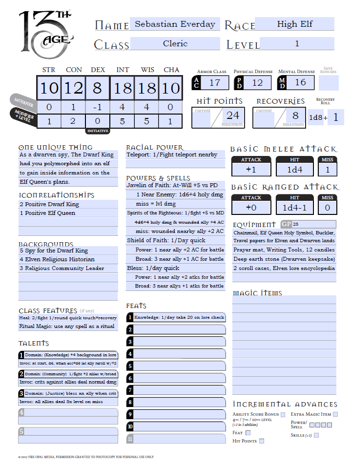 lvl01 highelf cleric